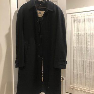 Burberry Mens Long Wool Overcoat